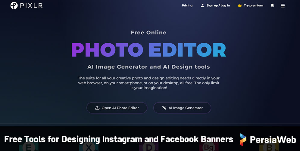 Free Tools for Designing Instagram and Facebook Banners - Pixlr