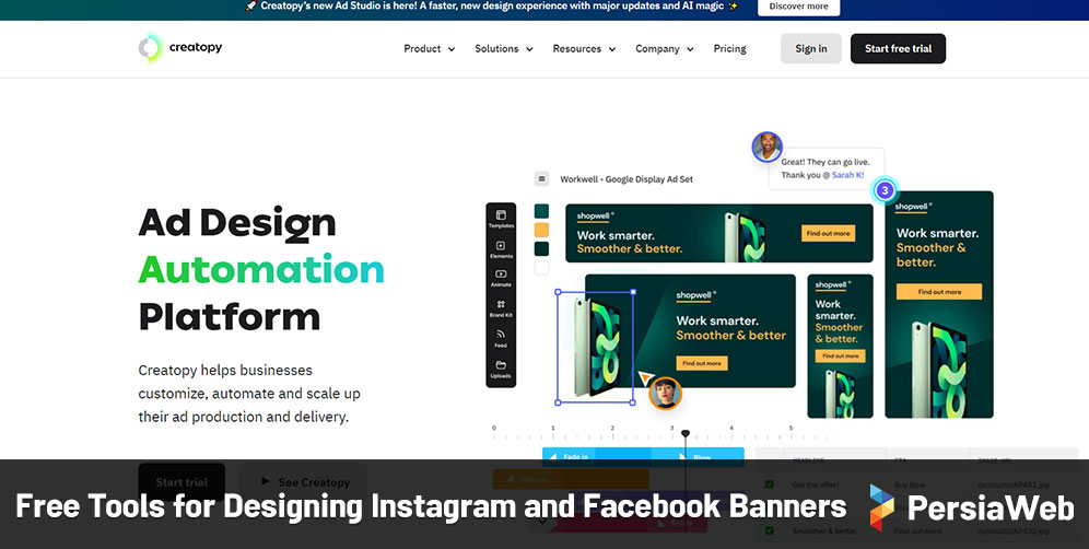 Free Tools for Designing Instagram and Facebook Banners - Creatopy
