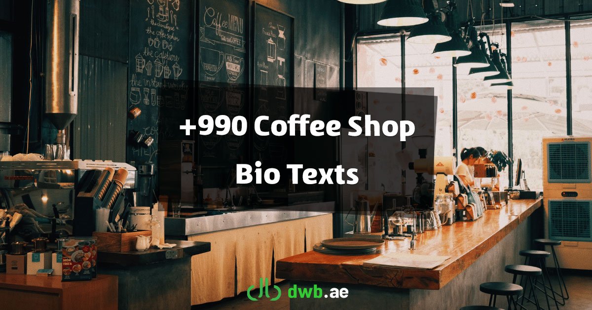 +990 Coffee Shop Bio Texts