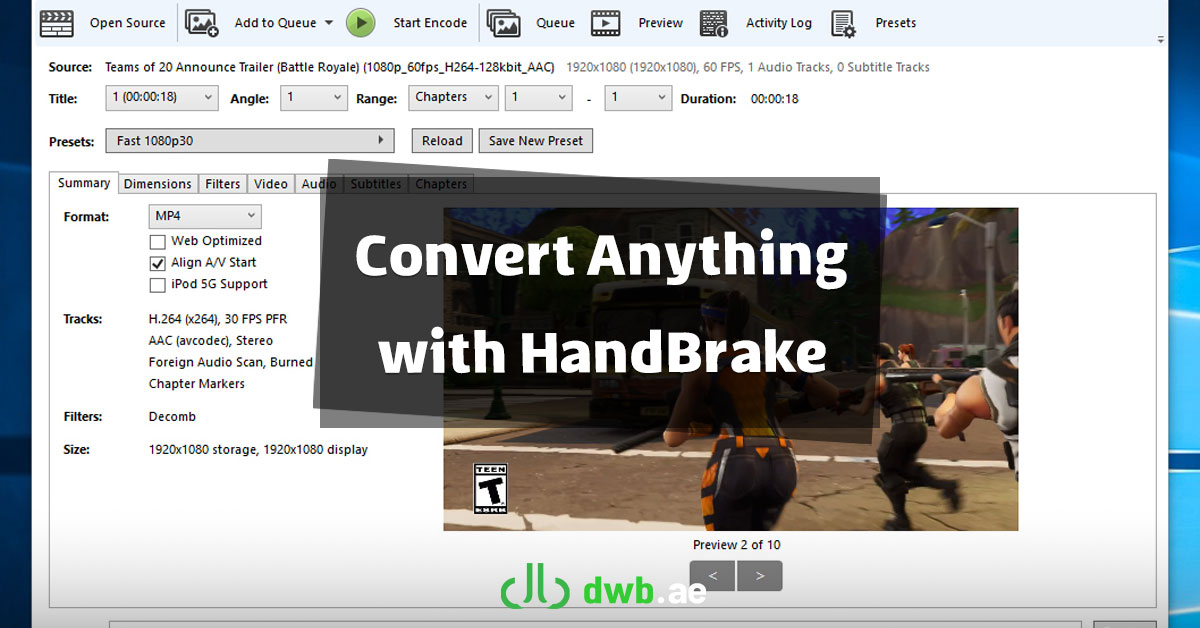 Convert Anything with HandBrake.
