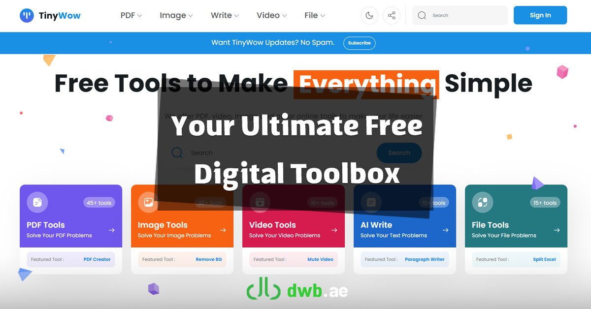 TinyWow Your Ultimate Free Digital Toolbox for Everyday Tasks