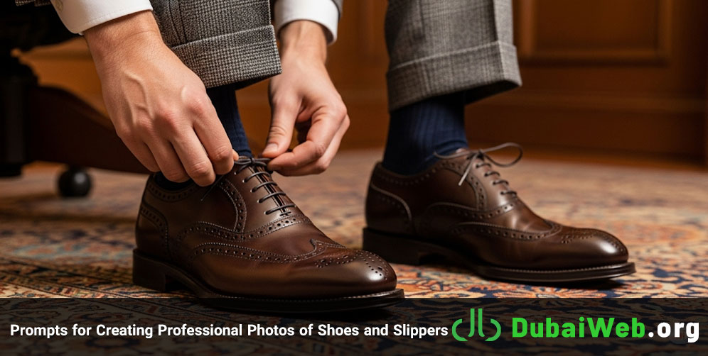 Prompts for Creating Professional Photos of Shoes and Slippers