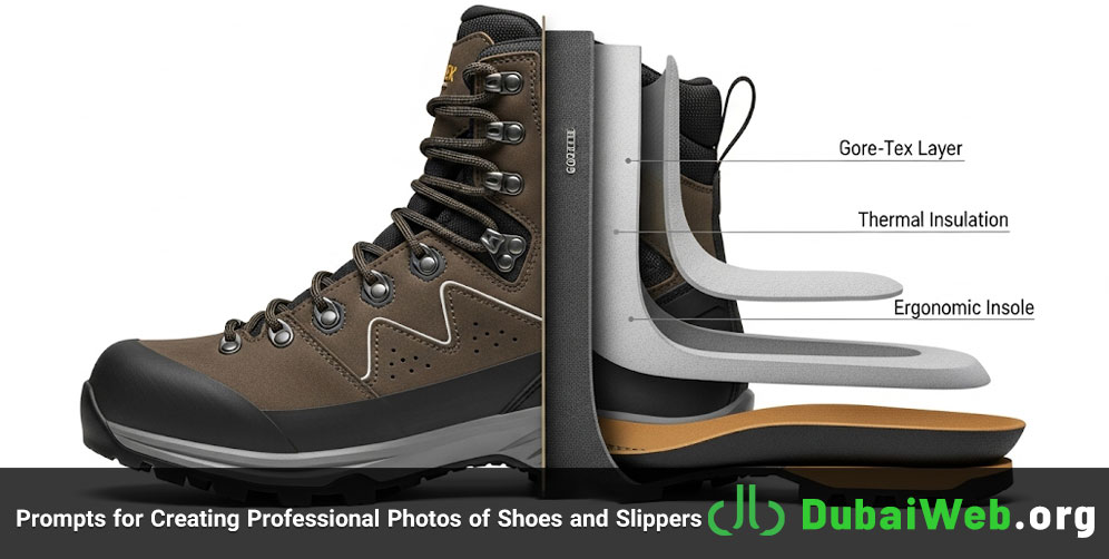 Prompts for Creating Professional Photos of Shoes and Slippers