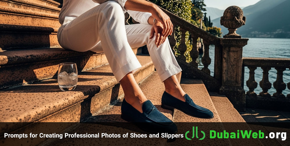 Prompts for Creating Professional Photos of Shoes and Slippers