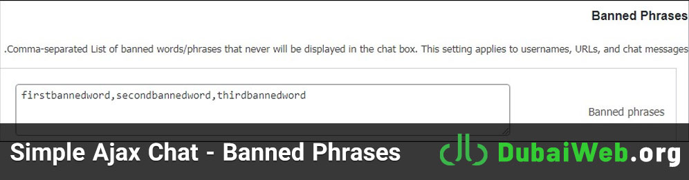 Simple Ajax Chat - Banned Phrases